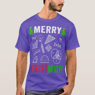 Math Christmas  Merry Christmas Math Teacher Women T-shirt