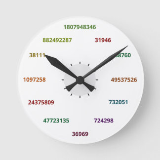 Math Clock in base 36 Ronde Klok