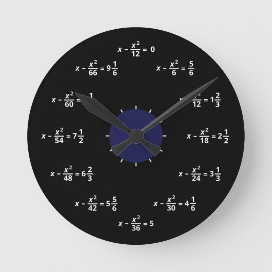 Math Clock Ronde Klok (Voorkant)