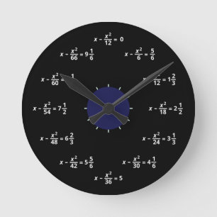 Math Clock Ronde Klok