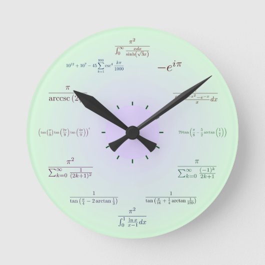 Math Clock Ronde Klok (Voorkant)