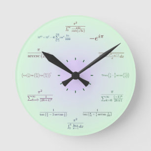 Math Clock Ronde Klok