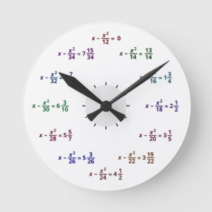 Math Clock Ronde Klok