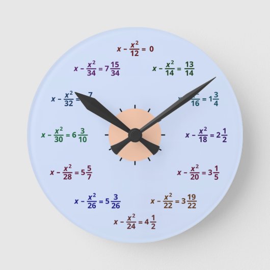Math Clock Ronde Klok (Voorkant)