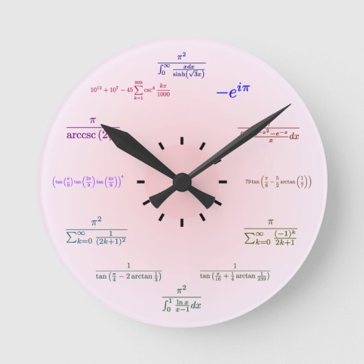 Math Clock Ronde Klok (Voorkant)