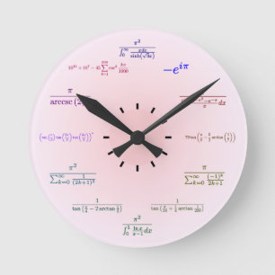 Math Clock Ronde Klok