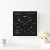 Math Clock Vierkante Klok (Huis)