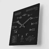 Math Clock Vierkante Klok (Hoek)