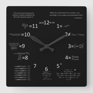 Math Clock Vierkante Klok