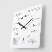 Math Clock Vierkante Klok (Hoek)