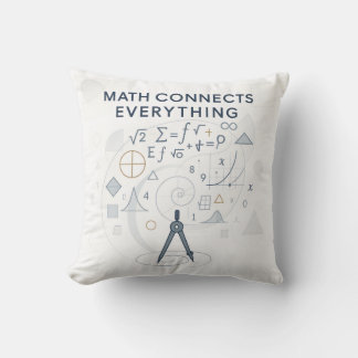 Math Connects Everything Throw Pillow Gift for Mat Kussen