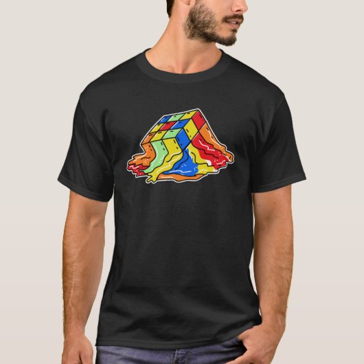 Math Cuber Speed Cubing Puzzel Kubus T-shirt (Voorkant)