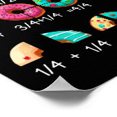 Math Donut Breuk Byck Terug Naar School Docent Cad Poster (Hoek)