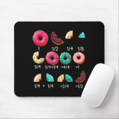 Math Donut Fractie Terug naar School Leraar Cadeau Muismat (Met muis)