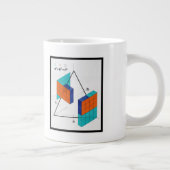Math Equals Love 3D Pythagoras Stelling Mok (Rechts)