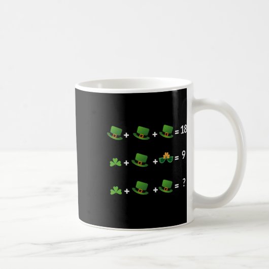 Math Equation Funny St Patricks Day Teacher  Koffiemok (Rechts)