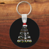 Math Equation Merry Xmas Season Teacher Christmas  Sleutelhanger (Voorkant)