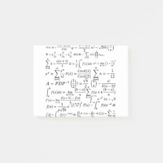 math equations and formulas post-it® notes