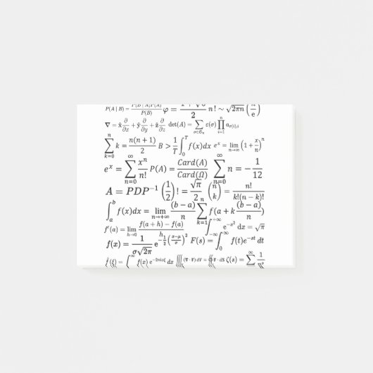 math equations and formulas post-it® notes (Voorkant)
