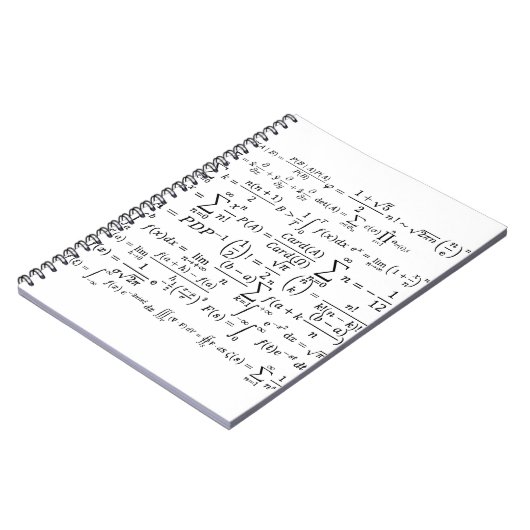 math equilibries en formua's notitieboek (Linkerzijde)