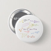 math equilibries en formua's ronde button 5,7 cm (Voorkant /achterkant)