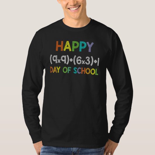Math Formula 100 Days Of School 100th Day Funny Cu T-shirt (Voorkant)