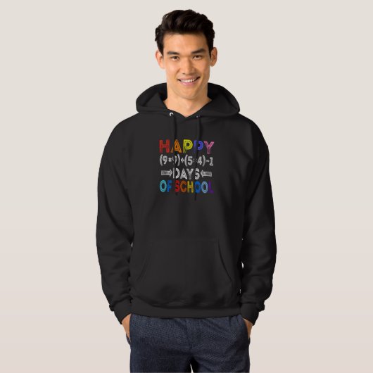 Math Formula 100 Days Of School 100th Day Math Tea Hoodie (Voorkant volledig)
