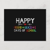 Math Formula 100 Days Of School Boys Girls Teacher Aankondigingskaart (Voorkant)