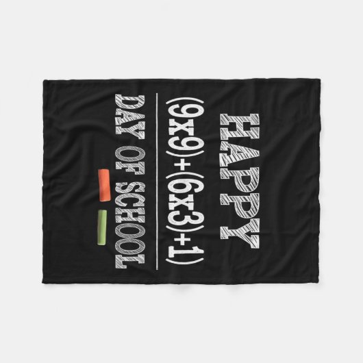 Math Formula 100 Days Of School Fleece Deken (Voorkant (Horizontaal))