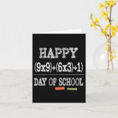 Math Formula 100 Days Of School Kaart (Gele Bloem)