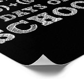 Math Formula 100 Days Of School Kid Boys Girls Tea Poster (Hoek)