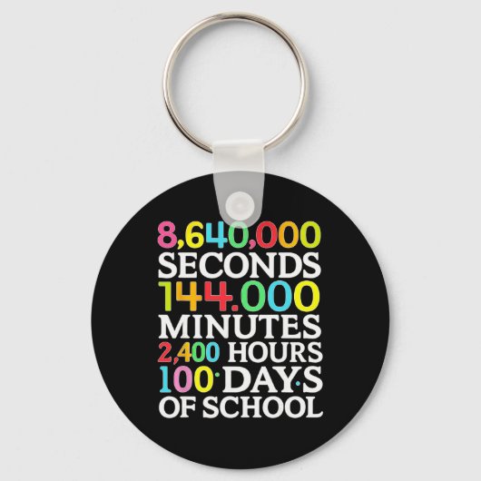 Math Formula 100 Days Of School Math Teacher Kids Sleutelhanger (Voorkant)