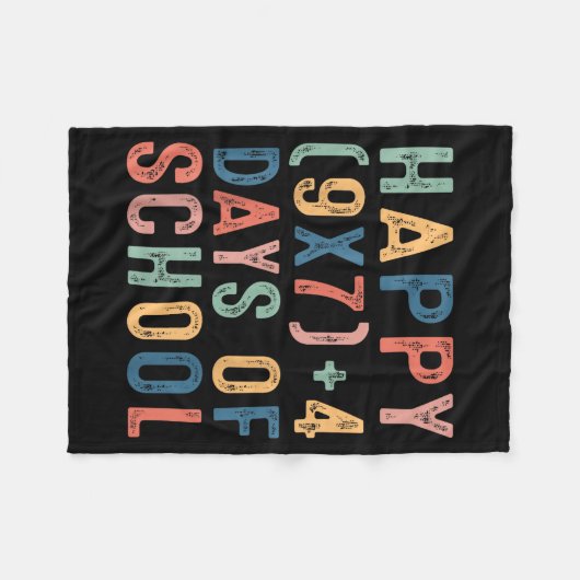 Math Formula 67 Days Of School Funny Math Teacher  Fleece Deken (Voorkant (Horizontaal))