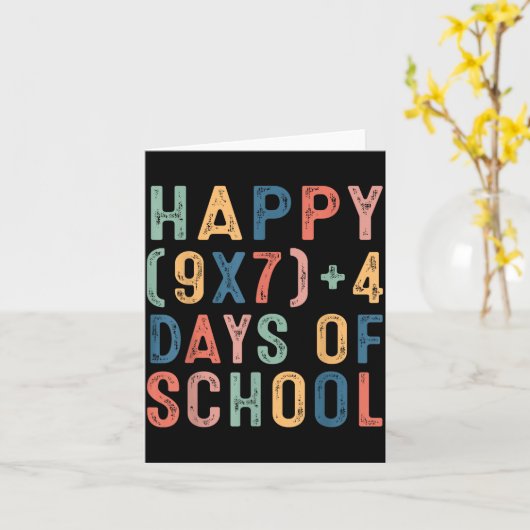 Math Formula 67 Days Of School Funny Math Teacher  Kaart (Gele Bloem)