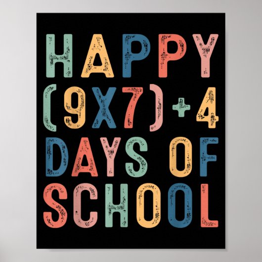 Math Formula 67 Days Of School Funny Math Teacher Poster (Voorkant)