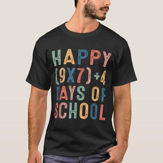 Math Formula 67 Days Of School Funny Math Teacher  T-shirt (Voorkant)