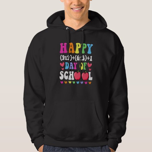 Math Formule Gelukkig 100 Dagen Op School 100ste D Hoodie (Voorkant)