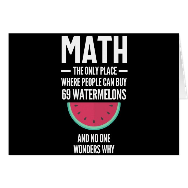 Math. Funny Math Sarcasm Quote Gift (Voorkant Horizontaal)
