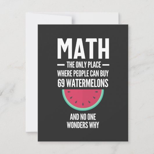 Math. Funny Math Sarcasm Quote Gift Bedankkaart (Voorkant)