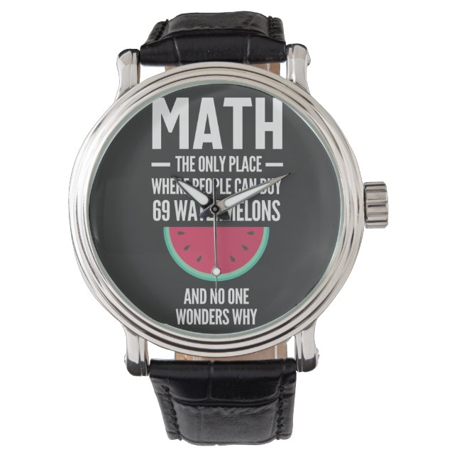 Math. Funny Math Sarcasm Quote Gift Horloge (Voorkant)