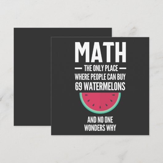 Math. Funny Math Sarcasm Quote Gift Kaart (Voorkant / Achterkant)