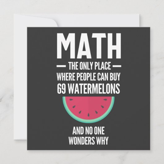 Math. Funny Math Sarcasm Quote Gift Kaart (Voorkant)