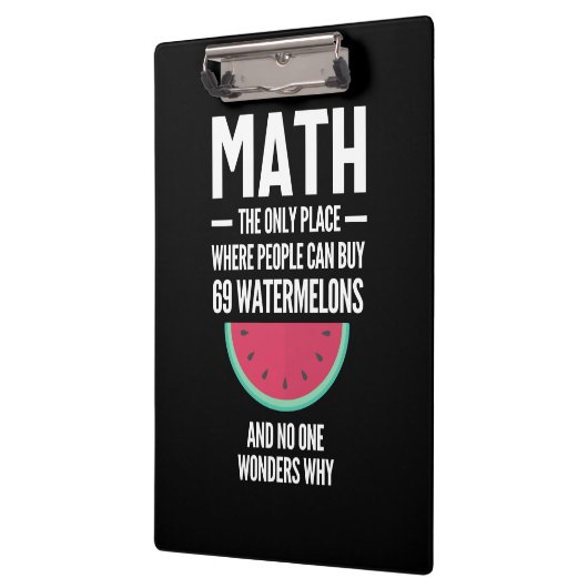 Math. Funny Math Sarcasm Quote Gift Klembord (Links)