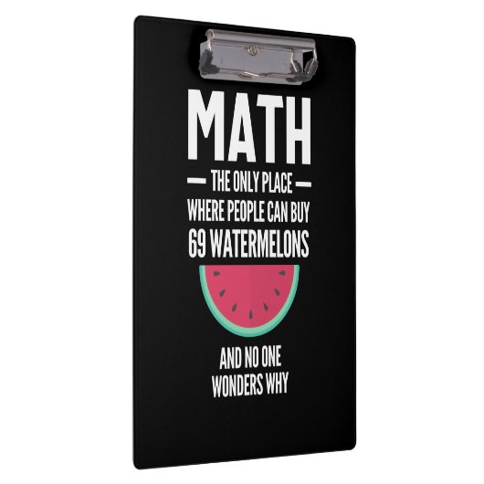 Math. Funny Math Sarcasm Quote Gift Klembord (Rechts)