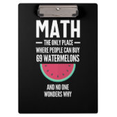 Math. Funny Math Sarcasm Quote Gift Klembord (Voorkant)