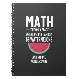 Math. Funny Math Sarcasm Quote Gift Notitieboek