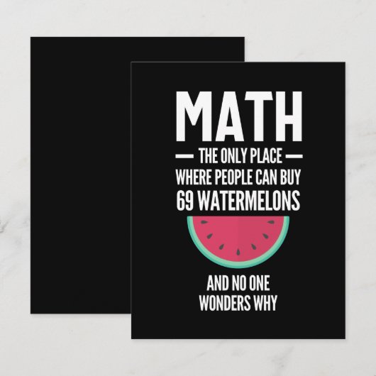 Math. Funny Math Sarcasm Quote Gift Save The Date (Voorkant / Achterkant)