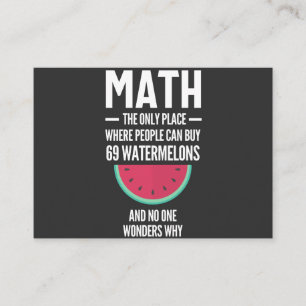 Math. Funny Math Sarcasm Quote Gift Visitekaartje