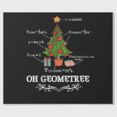 Math Geometry Christmas Tree Geometree Teacher Cadeaupapier (Vlak)