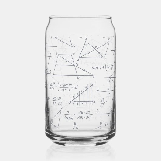 Math Handwritten Calculations Illustrations Blikvorm Glas (Achterkant)
